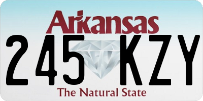 AR license plate 245KZY