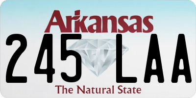 AR license plate 245LAA