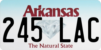 AR license plate 245LAC