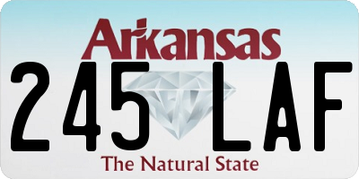 AR license plate 245LAF