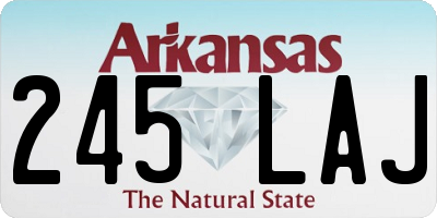 AR license plate 245LAJ