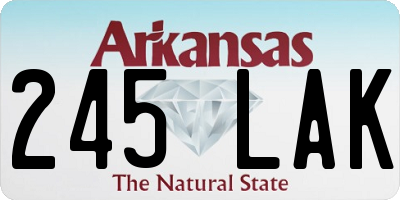AR license plate 245LAK