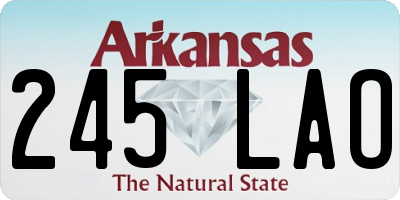 AR license plate 245LAO