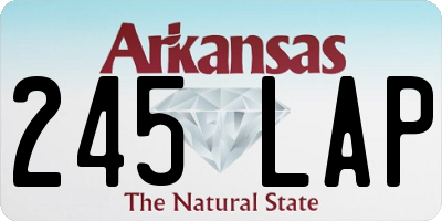 AR license plate 245LAP