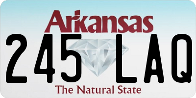 AR license plate 245LAQ