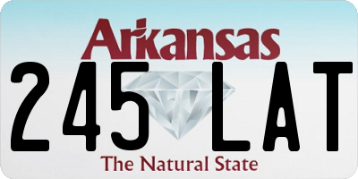 AR license plate 245LAT