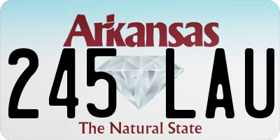 AR license plate 245LAU