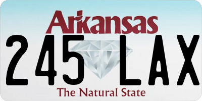 AR license plate 245LAX