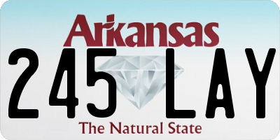 AR license plate 245LAY