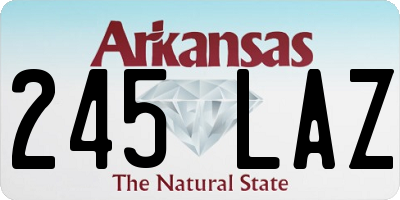 AR license plate 245LAZ