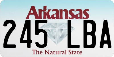 AR license plate 245LBA