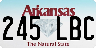 AR license plate 245LBC