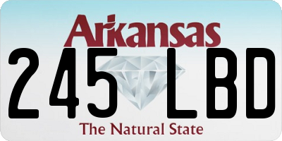 AR license plate 245LBD