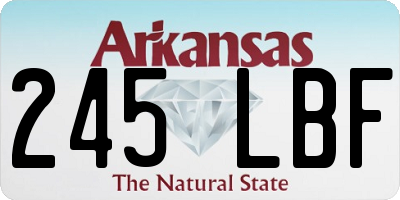 AR license plate 245LBF