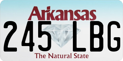 AR license plate 245LBG