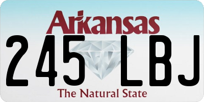 AR license plate 245LBJ