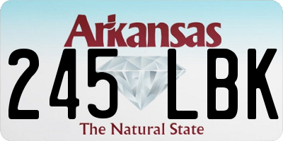 AR license plate 245LBK
