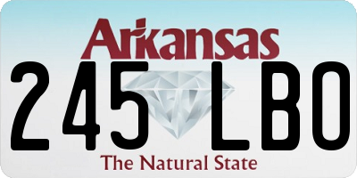 AR license plate 245LBO