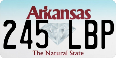 AR license plate 245LBP