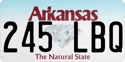 AR license plate 245LBQ