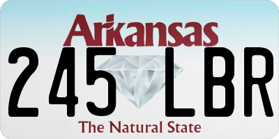 AR license plate 245LBR