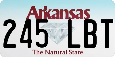 AR license plate 245LBT