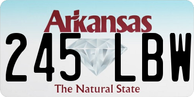 AR license plate 245LBW