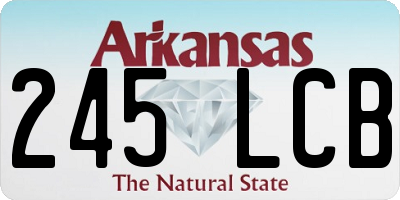 AR license plate 245LCB