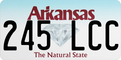 AR license plate 245LCC