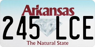 AR license plate 245LCE