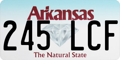 AR license plate 245LCF