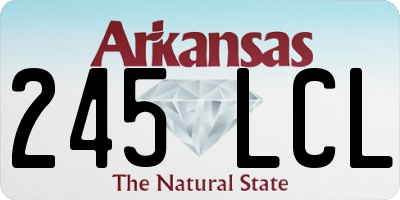 AR license plate 245LCL