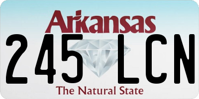 AR license plate 245LCN