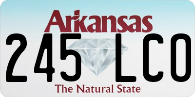 AR license plate 245LCO