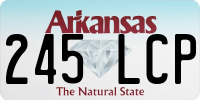 AR license plate 245LCP