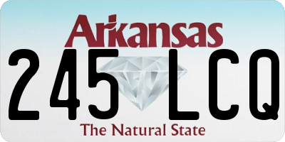 AR license plate 245LCQ