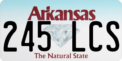 AR license plate 245LCS