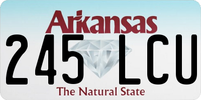 AR license plate 245LCU