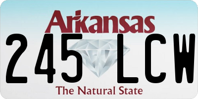 AR license plate 245LCW