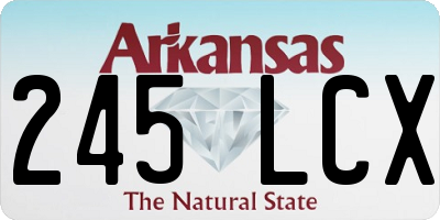 AR license plate 245LCX