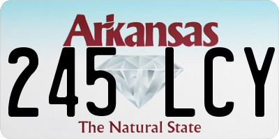 AR license plate 245LCY