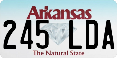 AR license plate 245LDA