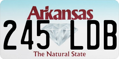 AR license plate 245LDB