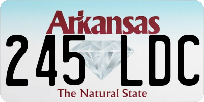 AR license plate 245LDC