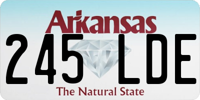 AR license plate 245LDE