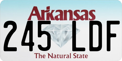 AR license plate 245LDF