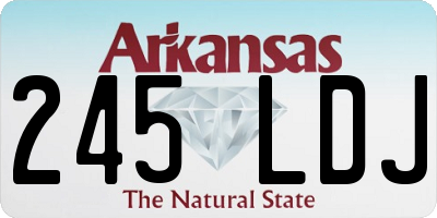 AR license plate 245LDJ