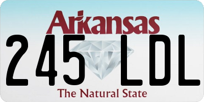 AR license plate 245LDL