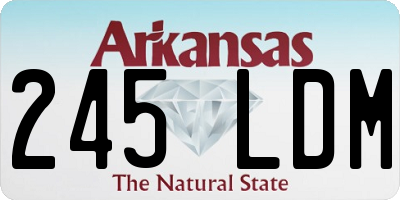 AR license plate 245LDM