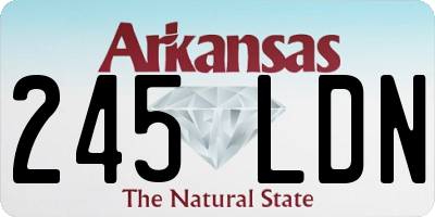 AR license plate 245LDN